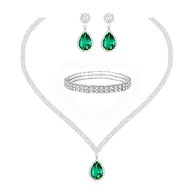 Bridal Jewelry Sets One-piece Suit Alloy 1 Necklace Earrings Necklace Women's Stylish Cute Joy Jewelry Set For Party
