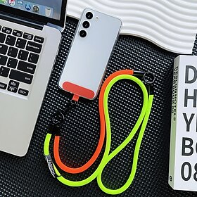 New unisex phone strap adjustable 2-in-1 neck hanging crossbody bag with anti loss strap for outdoor portable use