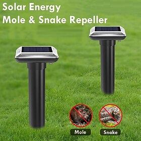 1pc Solar Mole Repellent IP56 Ultrasonic Solar Mole Repeller Vole Repeller Pest Control Mole Outdoor Lawn Farm Garden