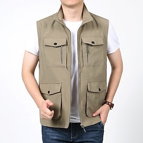 Per uomo Gilet da pesca Gilet da escursionismo Inverno Autunno All'aperto Calore Termico Leggero Traspirante Gilet Caccia Pesca Arrampicata Nero Verde