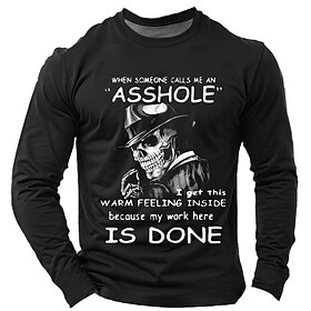 Men's Long Sleeve T-Shirt - Sarcastic Asshole My Work Here Is Done Funny Graphic Tee