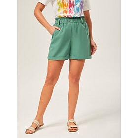Ruffled Ruched Shorts: retailer-supplied image