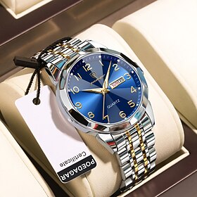 852 New Men's Waterproof Night Light Watch Fashionable Luxury Waterproof Dual Calendar New Men's Quartz Watch