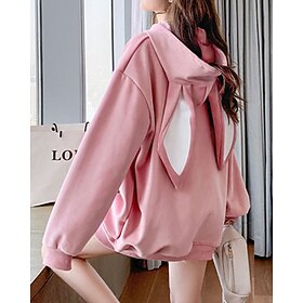 Women's Casual Jacket Warm Comfortable Pocket Modern Street Style Letter Street Going out Casual Daily Pullover Regular Hooded Regular Fit Long Sleeve Outerwea