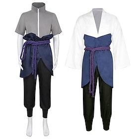 Cosplay Ninja Sasuke Uchiha Anime Cosplay Costume Outfits Cosplay Suits Halloween Carnival Performance Party Stage Top Pants For Men's Adults