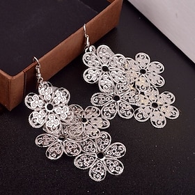 Drop Earrings Classic Leaf Earrings Jewelry Silver For Anniversary Valentine's Day Gift Daily
