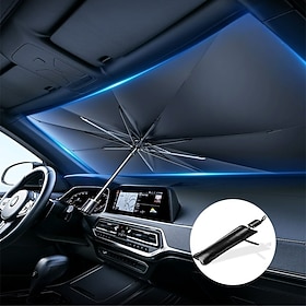 Anti UV Windshield Sunshade Car Front Window Umbrella Sun Blocker Heat Insulation Shade Foldable Sun Visor for Summer Parking Interior Protection