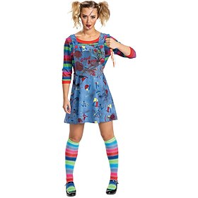 Chucky Scary Doll Halloween Dress Costume Horror Scary Costume Adults' Women's Halloween Carnival Performance Party Easy Halloween Costumes Dress Up