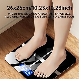 Electronic Scale 396 Pound Digital Bathroom Scale High-precision Scale with LED High-definition Display and Temperature Display (switchable To Kilograms or Pou