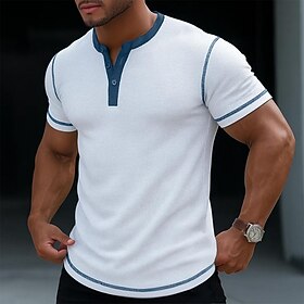 Men's Waffle Henley… - image