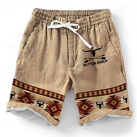 Homme Graphique Formes Géométriques Shorts Shorts d'été Shorts de plage Taille Moyenne Designer Style Ethnique Rétro Vintage Occasionnel Quotidien Fête Cordon