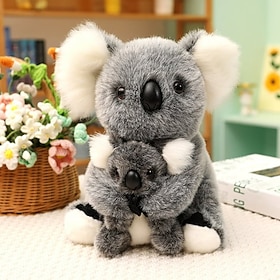 Koala Emotional Healing on Demand Realistic Koala Plush Toy Soft Stuffed Animal Doll Cuddly Birthday Gift for Kids and Toddlers