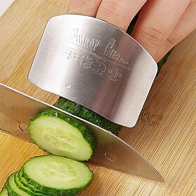 Stainless Steel Finger Hand Protector for Cutting, Anti-Cut Finger Guard Shield, Kitchen Safety Tool for Slicing Vegetables, Meat, and Chopping