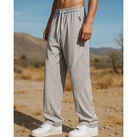 Men's Running Pants Sports Trousers Jogger Sweatpants Drawstring Pocket Bottoms Gym Athleisure Workout Summer Lightweight Moisture Wicking Breathable Fishing H