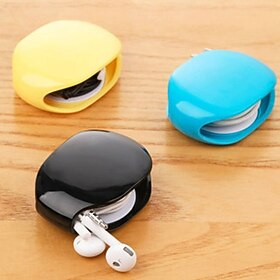 Automatic Cord Reel Retractable Cable Organizer Cord Winder Earphone Data Charging Cable Storage Box Convenient Tidy Wire Management for Home Office Use