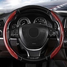 Coprivolante per auto in silicone antiscivolo effetto fibra di carbonio, vestibilità universale, elegante, antiscivolo, con impugnatura morbida, prote