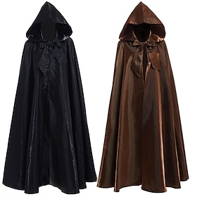 Punk Gothic Medieval 18th Century 17th Century Cape Cosplay Costume Cloak Witch Plague Doctor Men's Women's Unisex Halloween Carnival Masquerade LARP Cloak Me