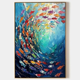 Handmade Fish Oil Paintings On Canvas Animal Oil Painting F…