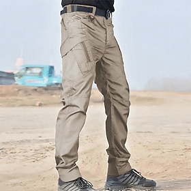 Men's Cargo Pants Tactical Pants Trousers Hiking Pants Buttons Multi Pocket Plain Wearable Outdoor Daily Camping Hiking Fashion Classic Black Green