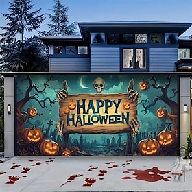 🎃 Halloween Outdoor Garage Door Cover