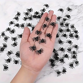 🕷️ 50PCS Halloween Plastic Spiders