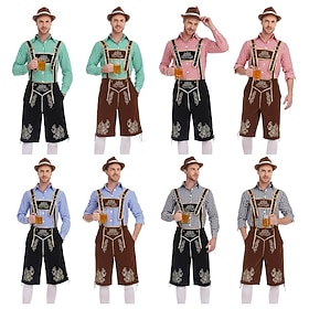 Oktoberfest / Beer Halloween Cosplay Costume Cosplay Adults' Men's Oktoberfest Beer Party Easy Halloween Costumes Dress Up