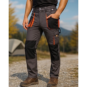 Men's Cargo Pants Hiking Pants Trousers Patchwork Outdoor Regular Fit Waterproof Windproof Pants / Trousers Dark Gray Camping / Hiking Golf Running S M L XL XX