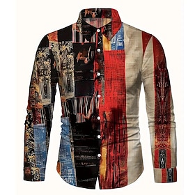 Men's Color Block P…