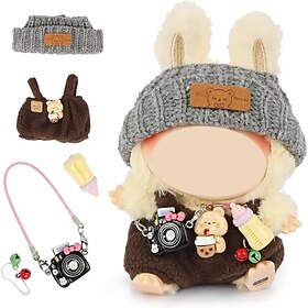 Doll Clothes for labubu 17cm/15cm Dolls Outfit Set Luxury Chic Style High-End Fashion Suitable Accessories (No Doll)