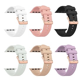 Sport Band Compatible with Apple Watch band 38mm 40mm 41mm Rugged Metal Clasp Adjustable Silicone Strap Replacement Wristband for iwatch Ultra 2 Series 9 8 7 S