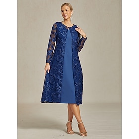 Women's Blazer Caot Jacket Lace Embroidered Sequin Elegant Floral Formal Anniversary Party Wedding Guest Open Front Long Crewneck Regular Fit Long Sleeve Outer
