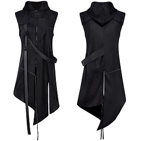 Retro Vintage Punk Gothic Party Costume Jacket Knight Ritter Fancy Dress Men's Carnival Costume Halloween Performance Adults Top Fall