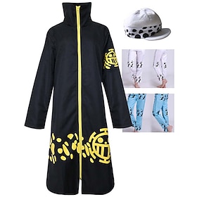 Pirate Trafalgar Law Anime Pants Cosplay Costume Cloak Cosplay Suits Pants Cloak Hat For Men's Adults'