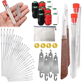 74 Pcs (237-in-1) Big Eye Steel Needles Set - Long Thin Handmade Quilting Sewing Needles Kit for DIY Sewing Projects