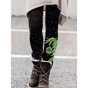 Christmas Women's Leggings Vacation Vintage Fashion Full Length High WaistPantsUgly Graphic Printing Thermal Warm Soft Breathable Stretchy Formal Outdoor Vacat