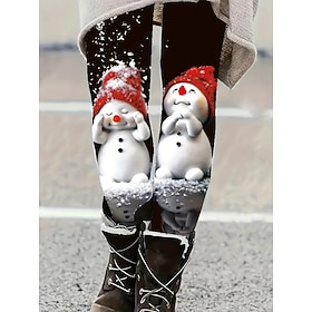 Christmas Women's Leggings Fashion Basic Casual Full Length High WaistPantsUgly Graphic  Printing Thermal Warm Soft Breathable Stretchy Outdoor Vacation Street