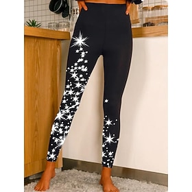 Christmas Women's Leggings Vacation Vintage Ethnic Style Full Length High WaistPantsUgly Graphic 3D Print Quick Dry Breathability Soft Stretchy Formal Outdoor