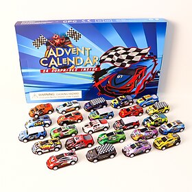 Advent Calendar 2025 for Kids Boys 24 Days Christmas Countdown Calendar with Pull-Back Cars Vehicles Holiday Gifts Christmas Advent Calendars Cars Set for Kids