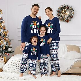 Renna Pigiama natalizio di famiglia Pigiami e camicie da notte Per uomo Per donna Ragazzi Ragazze Abiti coordinati per la famiglia Dolce Grafico Fantasia/motiv
