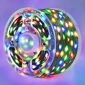 30m 50m 100M Guirlandes Lumineuses 300  500  1000 LED 2835 SMD 1 télécommande 13Keys 1 jeu Blanc Chaud RGB Blanc Lumières de fil de cuivre Lumières de vacances