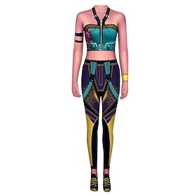 Inspirert av koreansk idol Popstjerne Zentai-drakter Cosplay kostyme Film-Cosplay for Dame Jente Voksen Barne Halloween