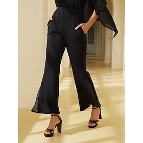 Femmes Pantalon à pattes d'éléphant Pantalons Longueur complète Chiffon Modal Élégant Décontracté Quotidien Tenue…: retailer-supplied image