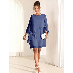 Chiffon Tiered Elegant Destination Wedding Guest Vacation Summer Midi Dress