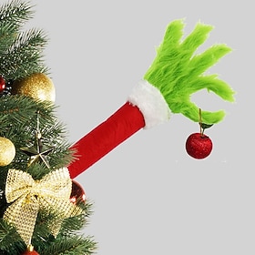 Christmas Green Monster Tree Ornament, Plush Hanging Holiday Decoration, Cute Christmas Party Gift, Festive Xmas Tree Decor