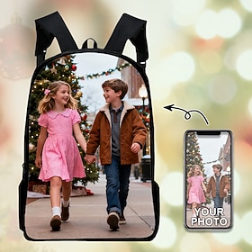 Zaino personalizzato con foto per bambini per il ritorno a scuola – zaino scolastico personalizzato con stampa fotografica per ragazzi e ragazze