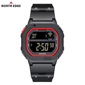 Herren Digitaluhr Armbanduhr Stopuhr Wecker Countdown Datum Caucho Beobachten