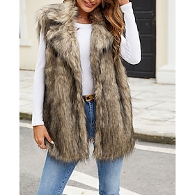 Women's Vest Faux F… - image
