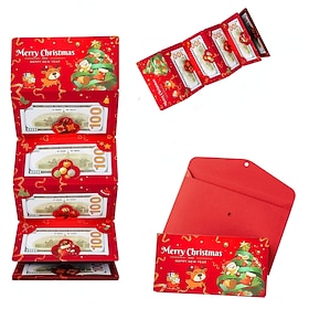 Christmas Money Holders, Cash Gift Card Holders Xmas With 6 Slots Christmas Gift For Men Women Girls Boys, Surprise Money Envelopes, Happy New Year Supplies, X