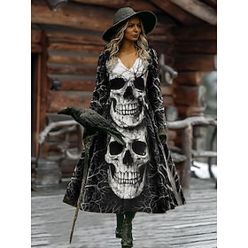 Halloween Women's Pullover Hoodie Sweatshirt Graphic Letter Abstract Fashion Casual Long Sleeve Hooded Regular TopsDailywear Casual Drawstring Patchwork Pocket