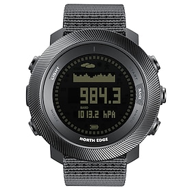 REWARD Herren Smartwatch Fitnessuhr Großes Ziffernblatt Außenbereich Sport Kompass Höhenmesser Stopuhr Wecker Nylon Beobachten